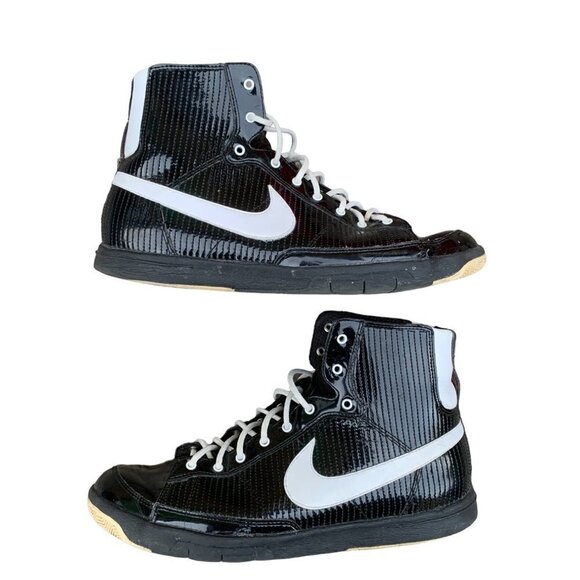 VINTAGE 2005 Nike Zoom Blazer Patent Black Size 9.5 - Picture 8 of 8